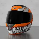 CASCO ABATIBLE IRON RACING IR108II DOT MICA AHUMADA MONSTER\xa0NARANJA\xa0L