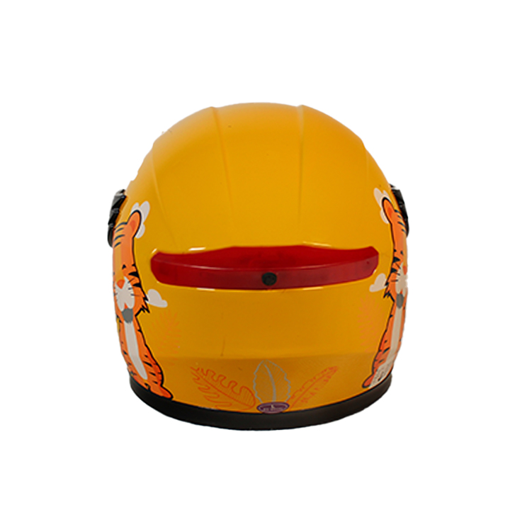 CASCO DE MOTOCICLISTA INFANTIL MEK TIGGER AMARILLO C/LUZ