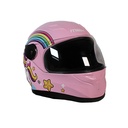 CASCO DE MOTOCICLISTA INFANTIL MEK FANTASY ROSA C/LUZ