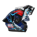 CASCO PARA MOTOCICLISTA  ABATIBLE  NIGHT AZUL/ROJO TALLA L 59-60
