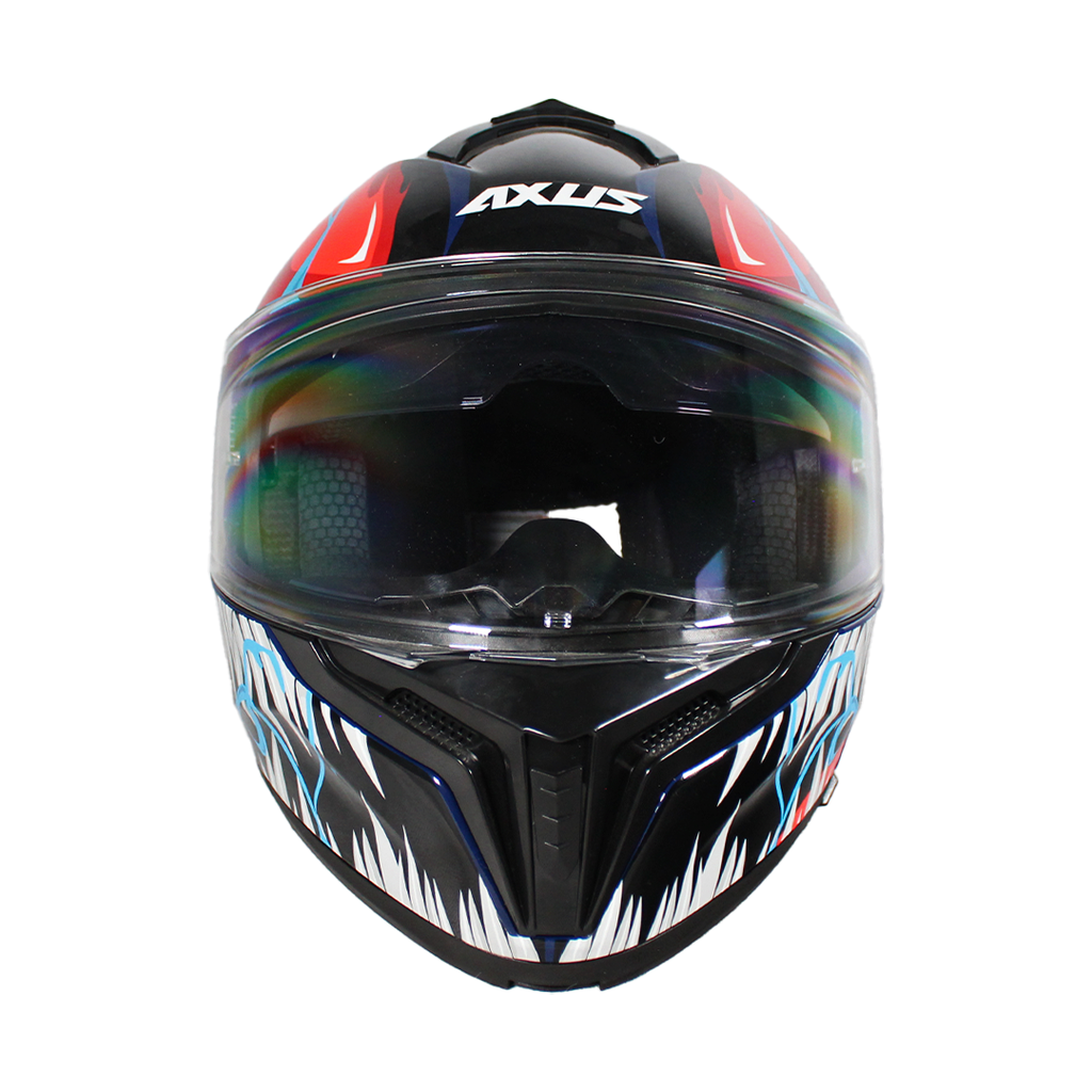 CASCO PARA MOTOCICLISTA  ABATIBLE  NIGHT AZUL/ROJO TALLA L 59-60