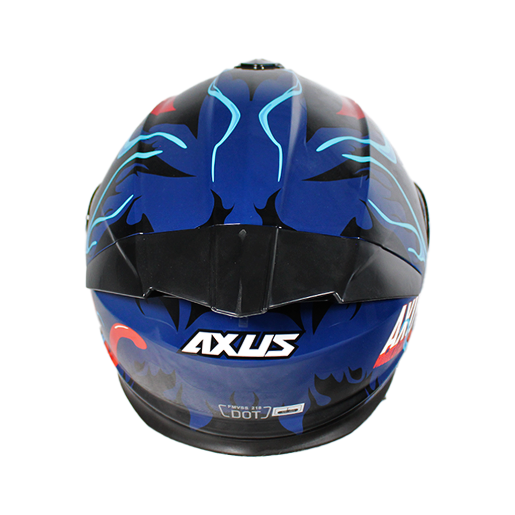 CASCO PARA MOTOCICLISTA  ABATIBLE  NIGHT AZUL/ROJO TALLA L 59-60