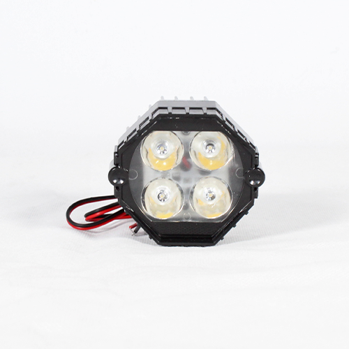 FARO AUXILIAR REDONDO 4 LED LUZ BLANCA CON LUZ ALTA,BAJA Y ESTROBO