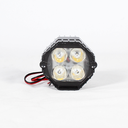FARO AUXILIAR REDONDO 4 LED LUZ BLANCA CON LUZ ALTA,BAJA Y ESTROBO