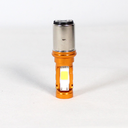 FOCO DE FARO LED MEDIA VUELTA CON DOS COLORES AMAR-BLANCO CARCASA DORADA