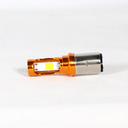 FOCO DE FARO LED MEDIA VUELTA CON DOS COLORES AMAR-BLANCO CARCASA DORADA