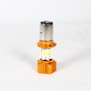 FOCO DE FARO LED MEDIA VUELTA LUZ BLANCA OCHO LADOS CARCASA DORADA