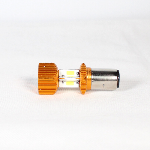 FOCO DE FARO LED MEDIA VUELTA LUZ BLANCA OCHO LADOS CARCASA DORADA