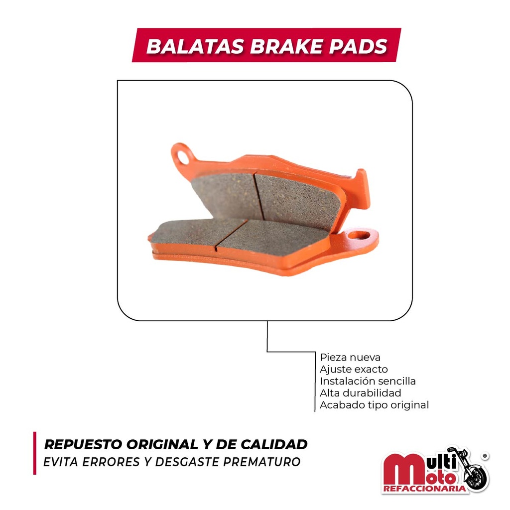 BALATAS DELS ASBESTO PULSARRS200/PULSARNS200/PULSAR150NS/FZ16