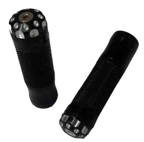 PUÑOS ALUMINIO NEGRO CON GOMA ANTIDERRAPANTE CON PUNTA ALUMINIO CON TUBO MOVIL MOTOS DE TRABAJO Y MOTONETAS MANUBRIO 7/8