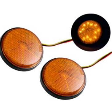 REFLEJANTE REDONDO AMARILLO 12 Vcc