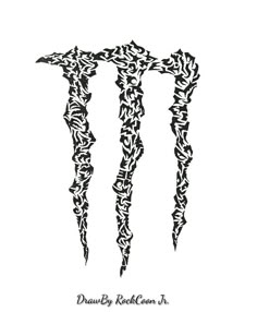 CALCOMANIA GRANDE GARRA MONTER COLLAGE