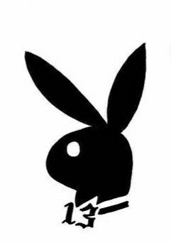 CALCOMANIA GRANDE PLAY BOY NEGRO