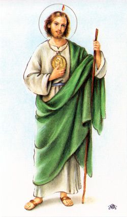 CALCOMANIA GRANDE SAN JUDAS (CONTORNO AZUL)