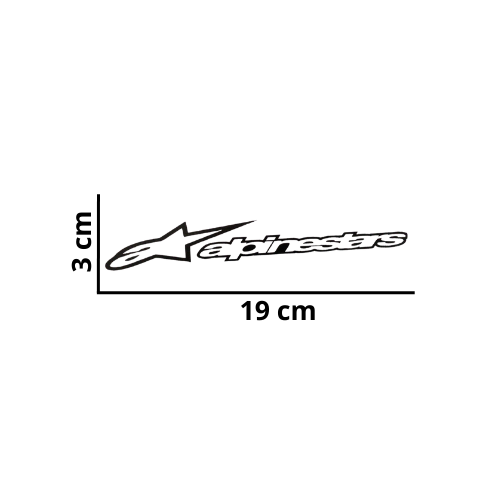 CALCOMANIA HORQUILLA ALPINESTARS 3CM X 19CM 