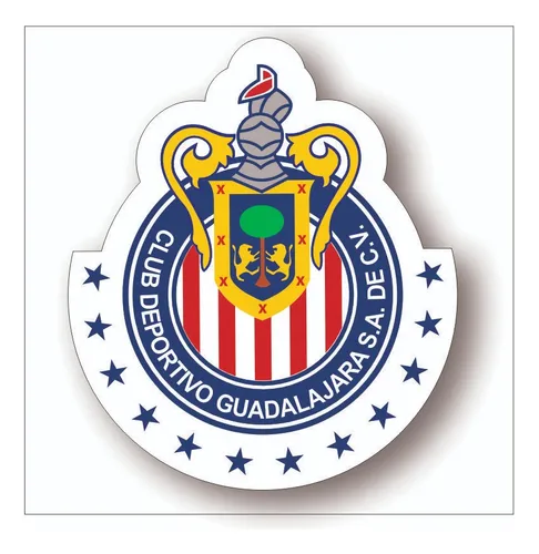 CALCOMANIA MEDIANA ACRILICO ESCUDO CHIVAS