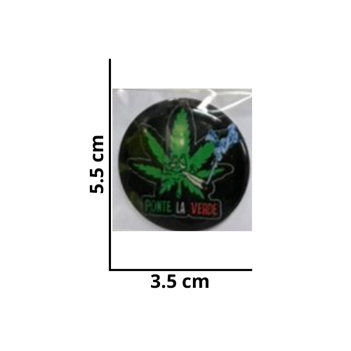 CALCOMANIA MEDIANA ACRILICO "PONTE LA VERDE" 5.5x3.5 cm 