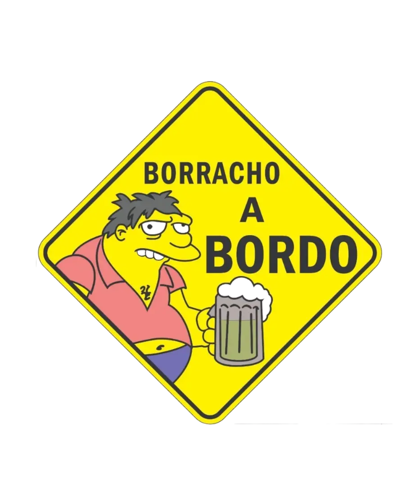 CALCOMANIA MEDIANO ACRILICO BORRACHO AFERRDO