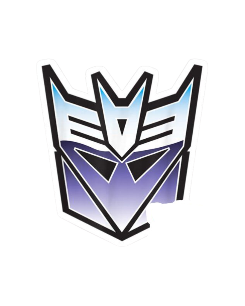 CALCOMANIA REFLEJANTE DESEPTICONS TRANSFROMERS