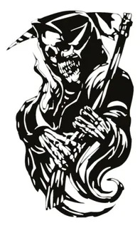 CALCOMANIA REFLEJANTE SANTA MUERTE