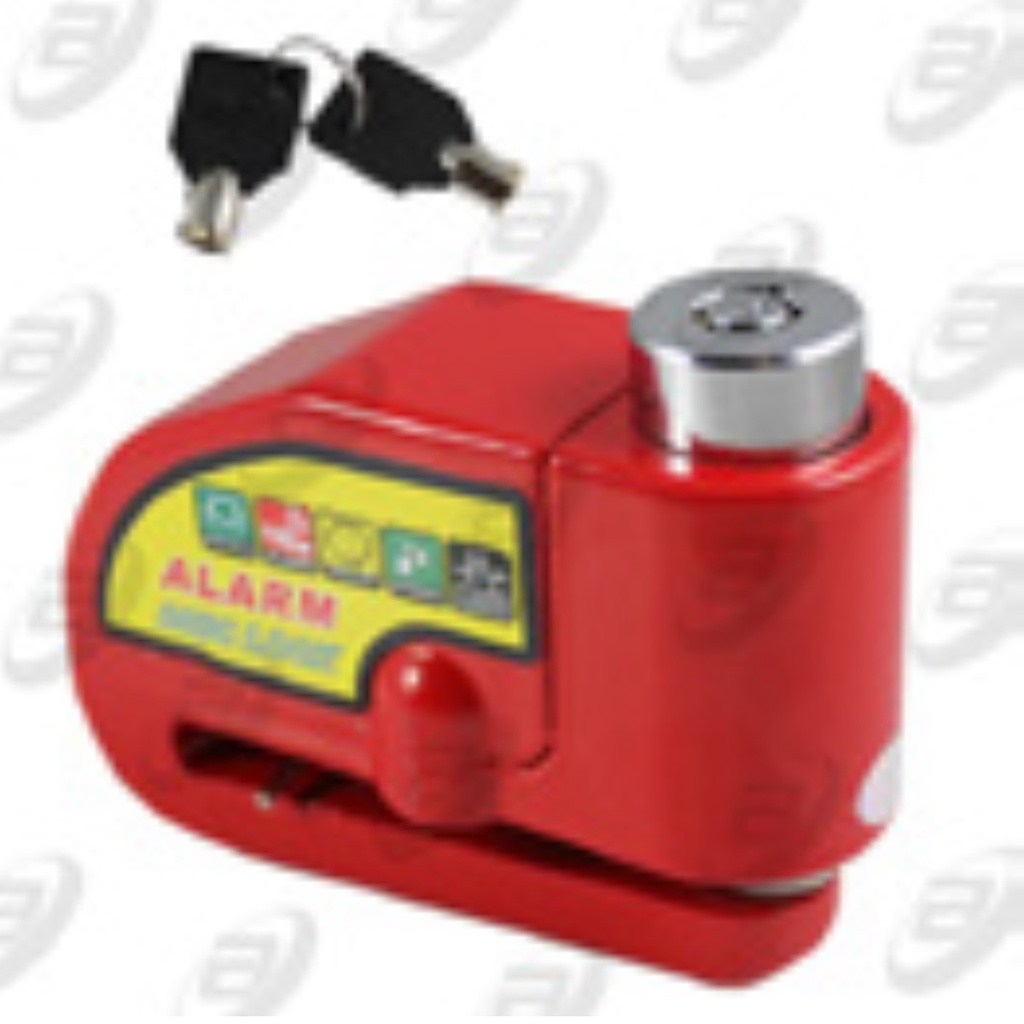 CANDADO FRENO DE DISCO CON ALARMA  9 Vcc AZUL MOTONETAS Y MOTOS CON FRENOS DE DISCO