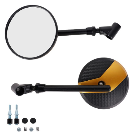 ESPEJO P/MOTO IRON RACING IR0298 FIBRA CARBON DORADO