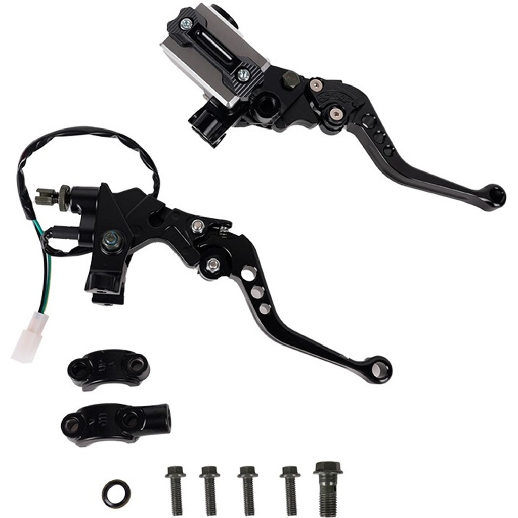 KIT BOMBA FRENO CON MANIJA ALUMINIO CNC UNIVERSAL IR-0569 NEGRO