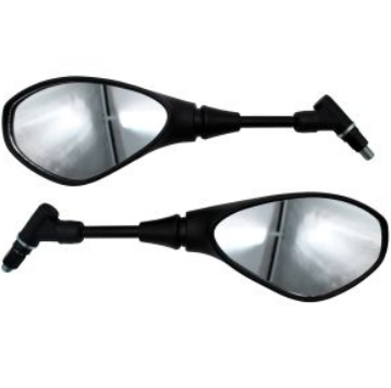 ESPEJO NEGRO 10mm 10mm BRAZO LARGO GIRO 360