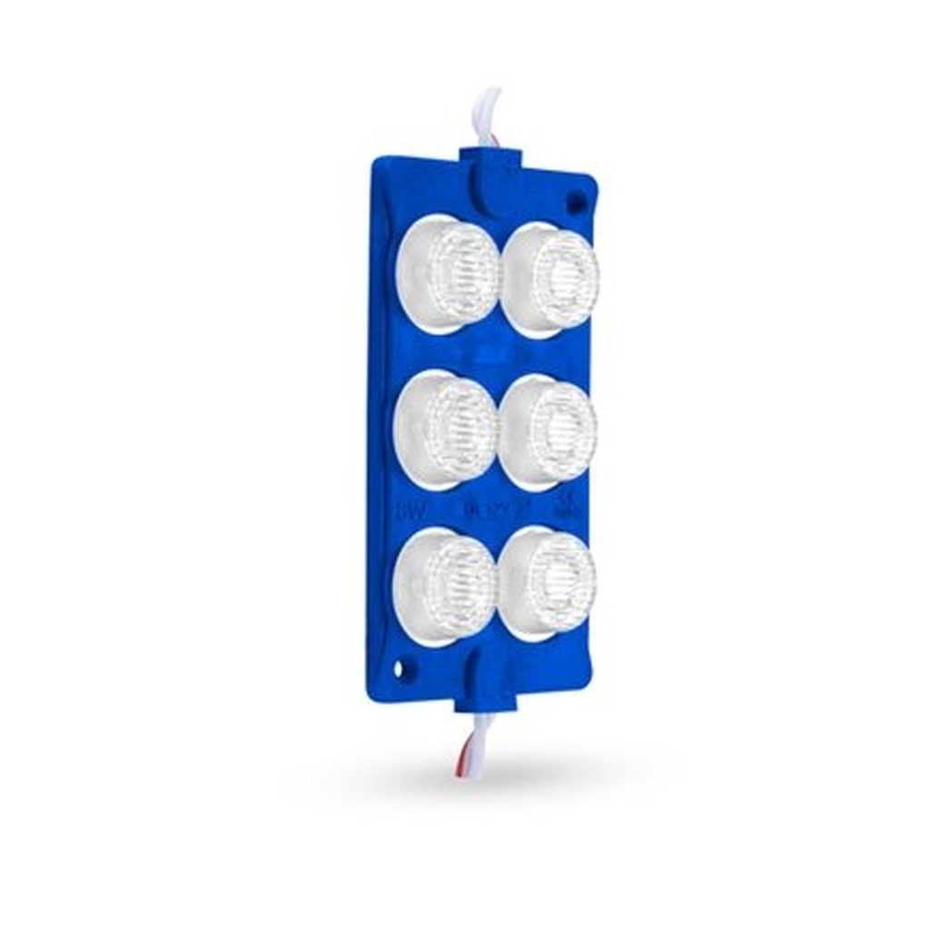 TIRA DE MODULO LED LATERAL DOBLE FILA 6 LUCES  (AZUL)