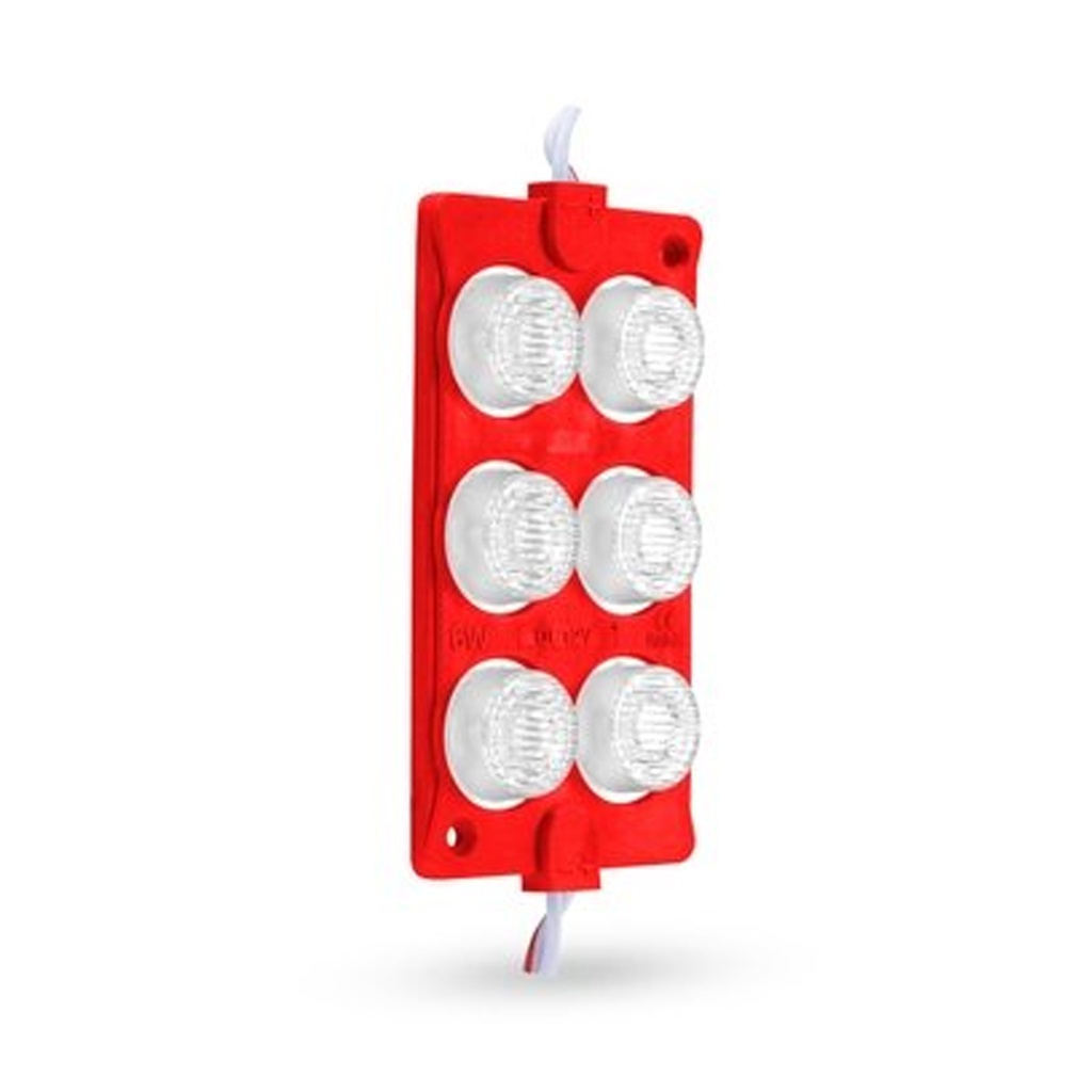 TIRA DE MODULO LED LATERAL DOBLE FILA 6 LUCES  (ROJO)