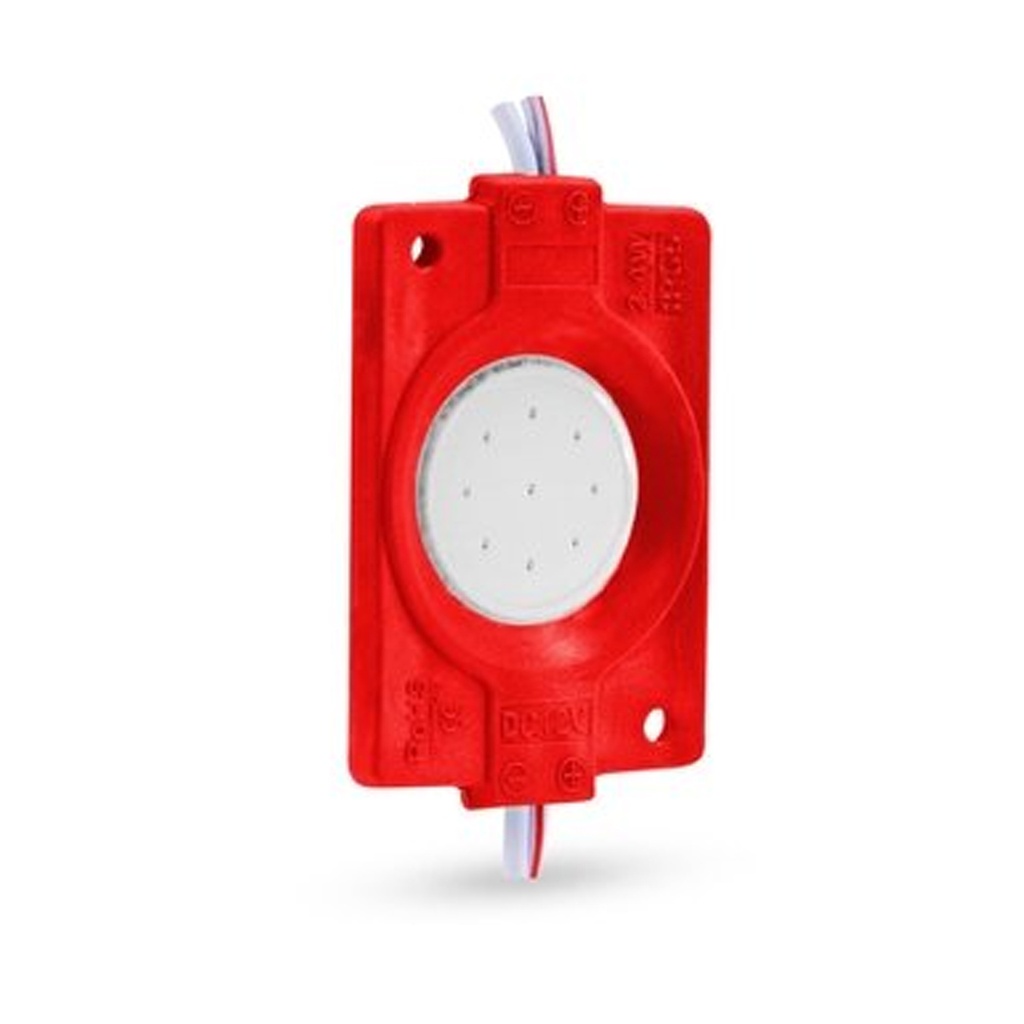 TIRA DE MODULO LED COB TIPO BOTON 1 LUZ  (ROJO)