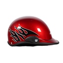 MEDIO CASCO MEK FLAME COLOR ROJO/NEGRO