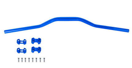KIT MANUBRIO ANCHO CON ABRAZADERA MONTAJE ELEVADOR ALUMINIO PREMIUM IRON RACING IR8610 AZUL