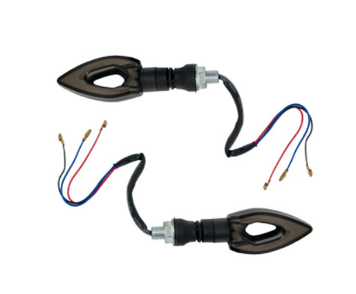 DIRECCIONAL DELANTERA/TRASERA FLECHA AZUL SECUENCIAL CON CUARTO LED SET 12V