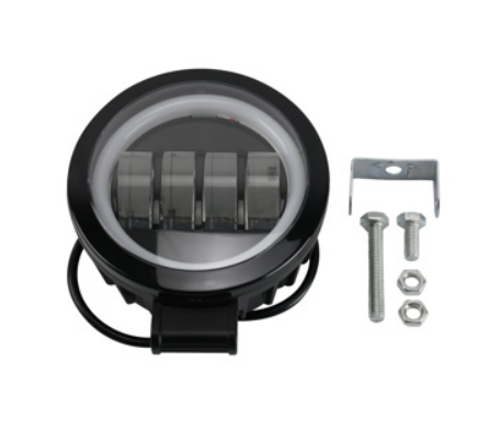 FARO AUXILIAR 4 LEDS REDONDO 40W / ESTROBO / OJO ANGEL AZUL 6W 12V LM 1600 