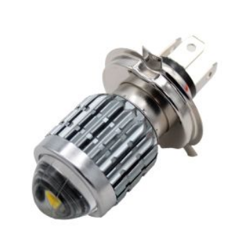 FOCO LED ALUMINIO H4 CON LUPA 12 Vcc PLATA UNIVERSAL