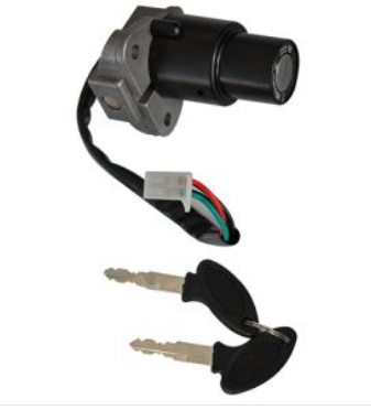 SWITCH INTERRUPTOR DE ENCENDIDO C/ JUEGO DE LLAVES 12 Vcc EX-200 / RT-200 / FT-200 NEGRO