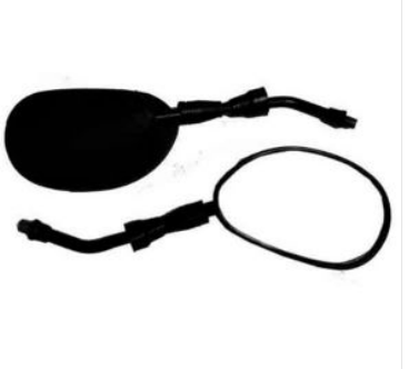 ESPEJOS NEGRO HF826 10mm BRAZO CORTO MOTOS DE TRABAJO 2005-2015