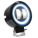 FARO 2 LED REDONDO CON LUPA LUZ BLANCA FIJA Y ESTROBO OPCIONAL CONTORNO AZUL