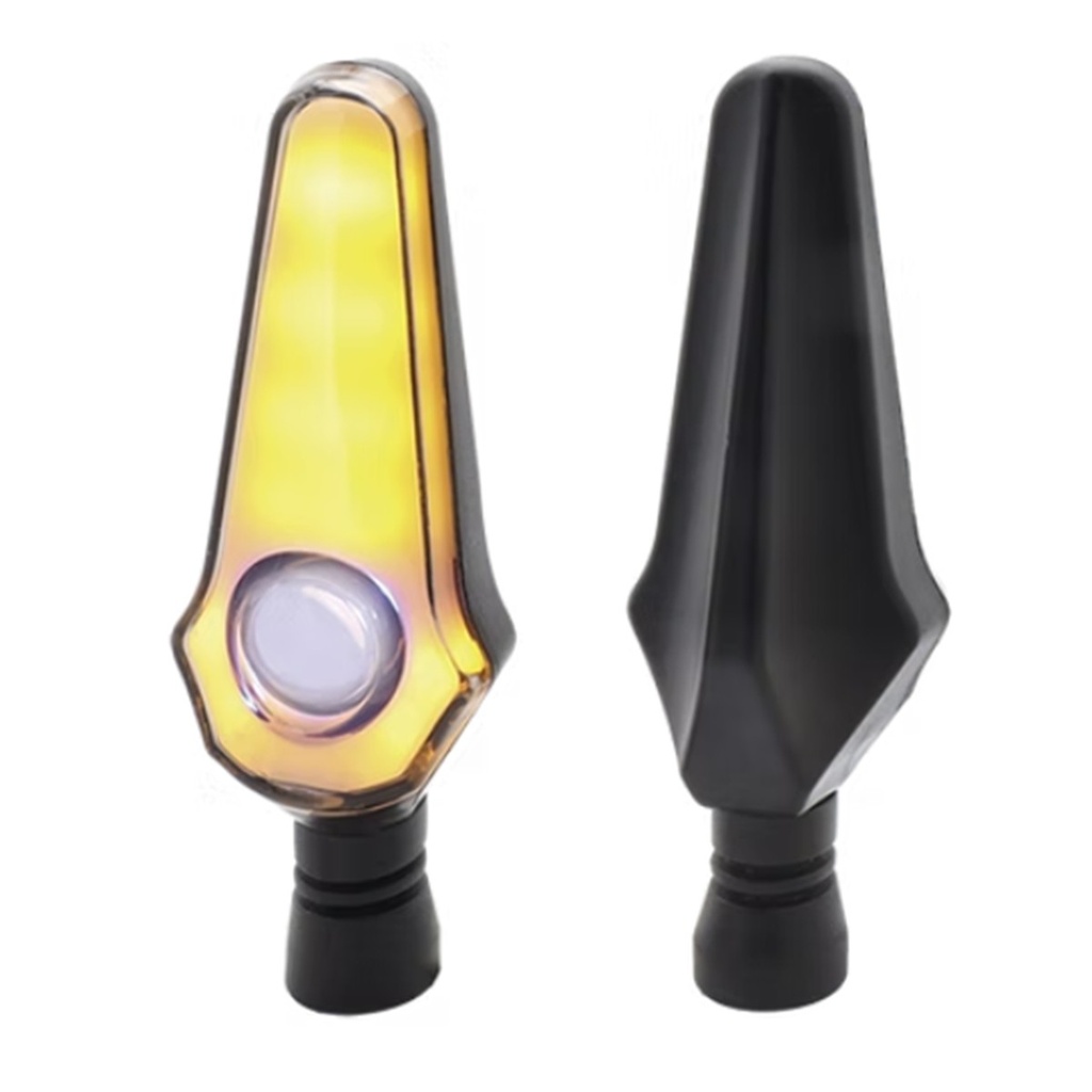 DIRECCIONAL LED SECUENCIAL TIPO FLAMA AMAR-BLANCO UNIVERSAL