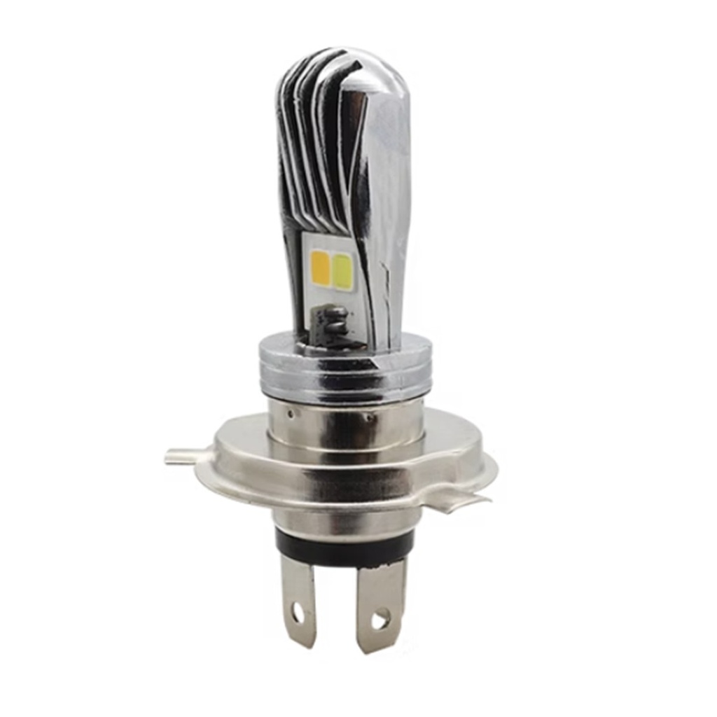 FOCO DE FARO CROMADO LED H4 AMAR-BLANCO