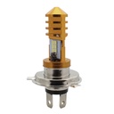 FOCO DE FARO 12 HIPER LED POTENTE H4 CARCASA DORADA LUZ BLANCA