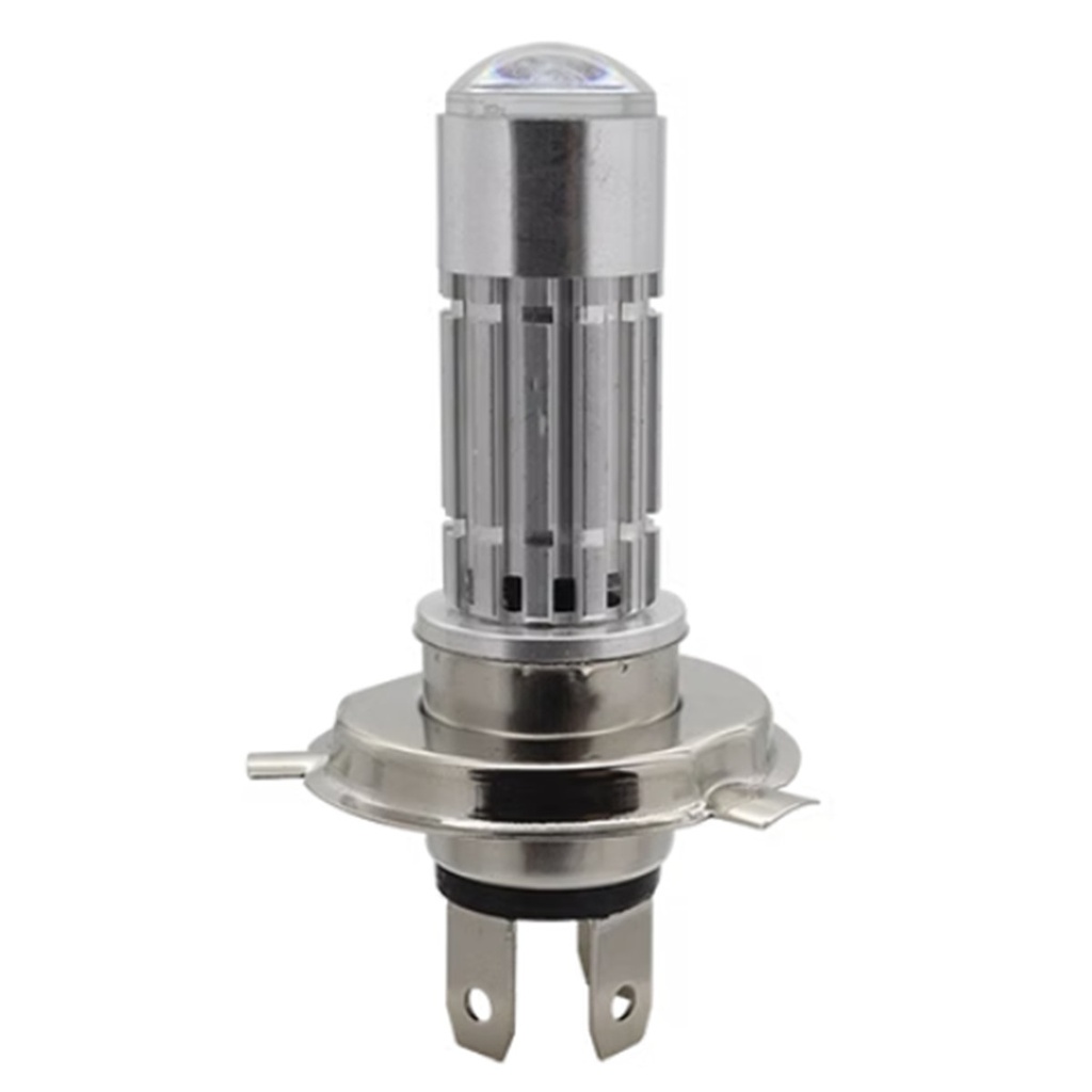 FOCO DE FARO H4 CON LUPA HIPER LED AMARILLO Y BLANCO