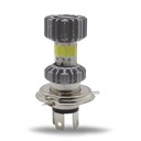 FOCO DE FARO LED H4 LUZ BLANCA NUEVE LADOS CARCASA PLATA