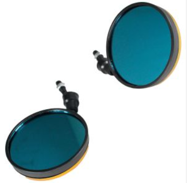 ESPEJOS ALIEN NEGROS 10mm CARCASA AMARILLO CARBON UNIVERSAL