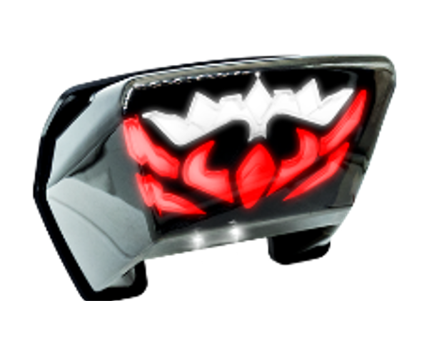 CALAVERA PARA DM 200 MODELO CORONA HIPERLED 1600 LM, 3 WATTS, 12 V (ROJO-BLANCO-AMARILLO)