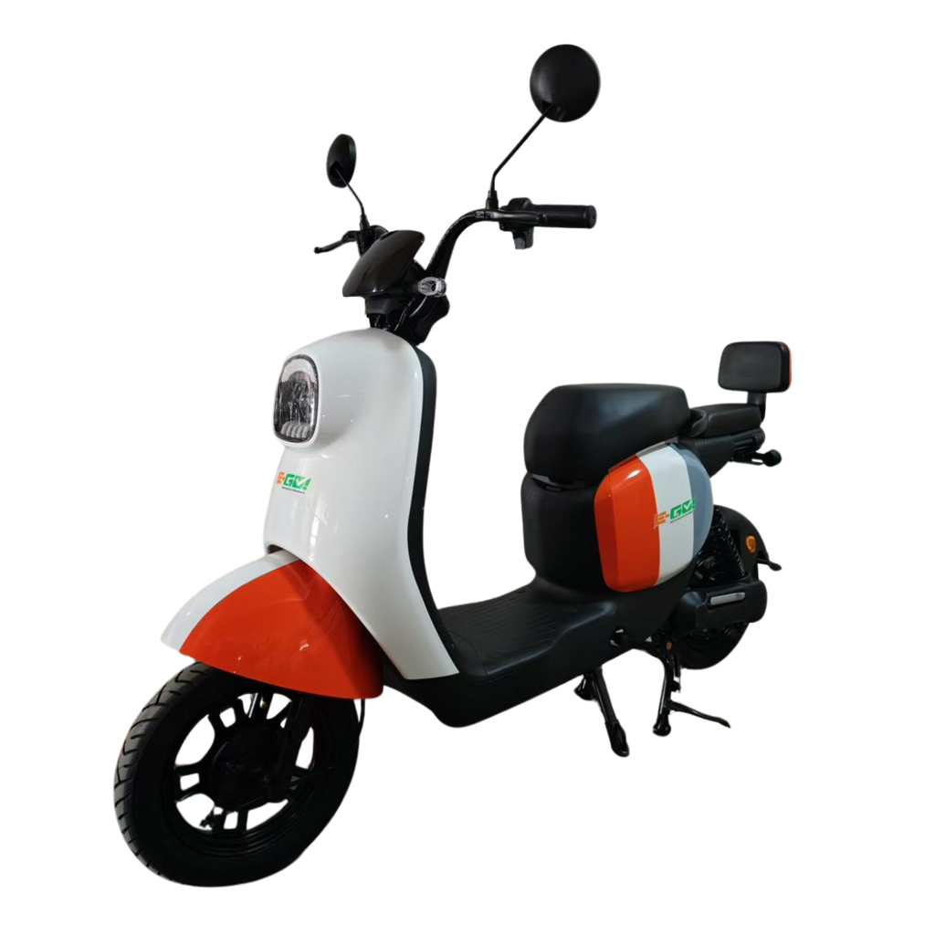 BICICLETA ELECTRICA MM-01 VINTAGE CLASSIC / GRIS-BLANCO-NARANJA