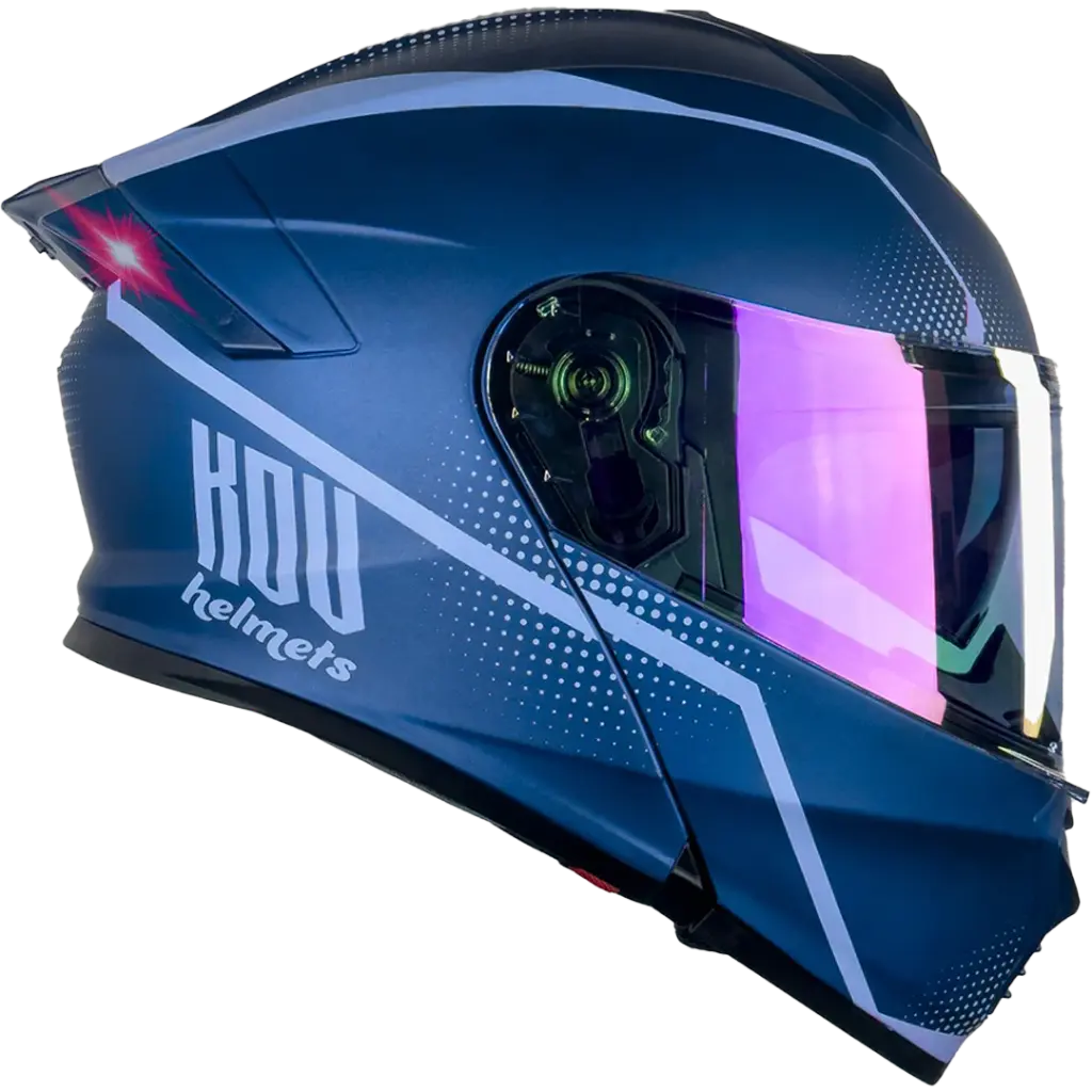 KOV CASCO THUNDER WAVES AZUL CON LED XL