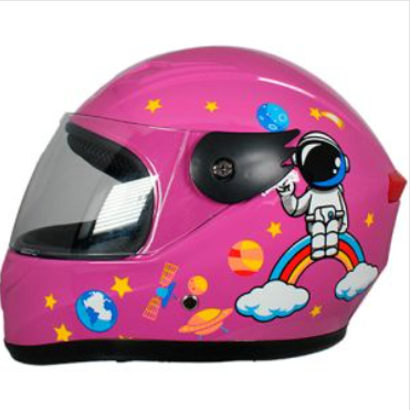 CASCO CERRADO INFANTIL C/LUZ GIRL SAPCES BRILLANTE GIRL SPACES