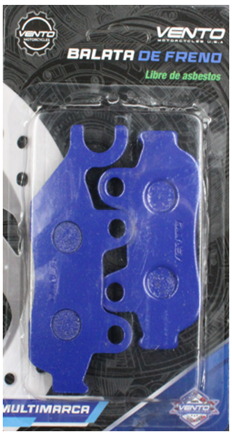 Juego de Balata de Freno Vento Alpina 300 2023,Alpina 300 2024, Alpina 300 EFI 2024, Storm 2.0 300 2025